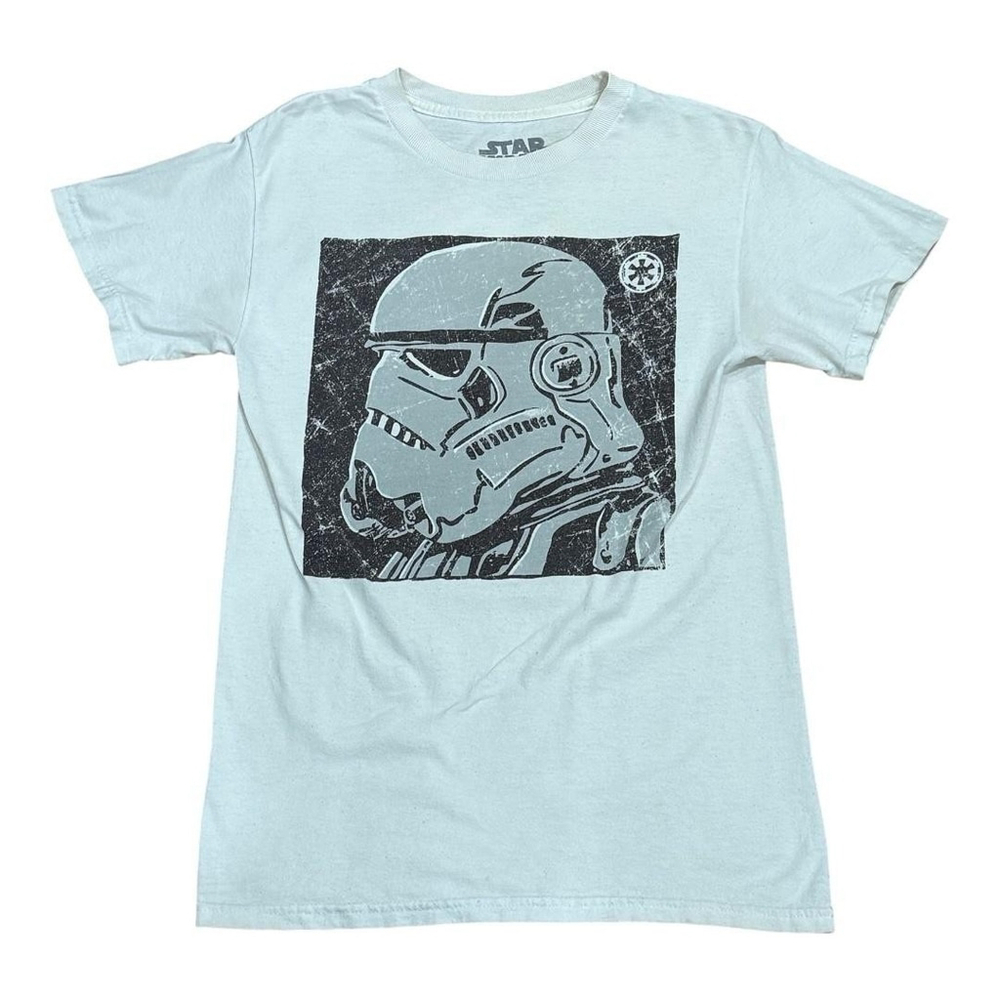 Star Wars Stormtrooper Shirt Mens Small White Graphic Tee Mad Engine Distressed